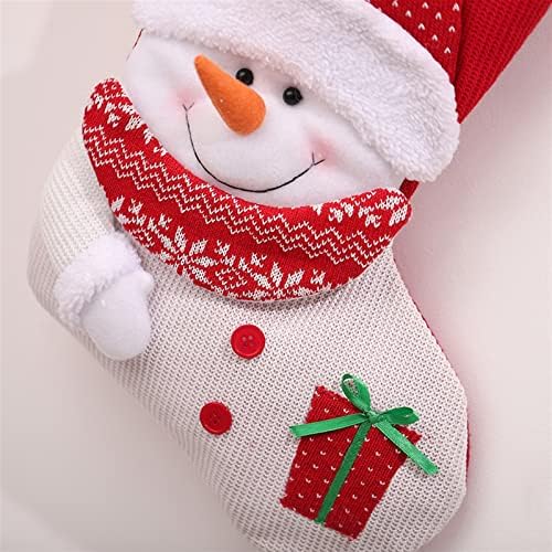 Aetygh 2 бр. Коледен Чулочный Украшение, Вязаный Коледни Чорапи с Фигура на Дядо Снежен човек, Висулка За Украса на Дома Елхи