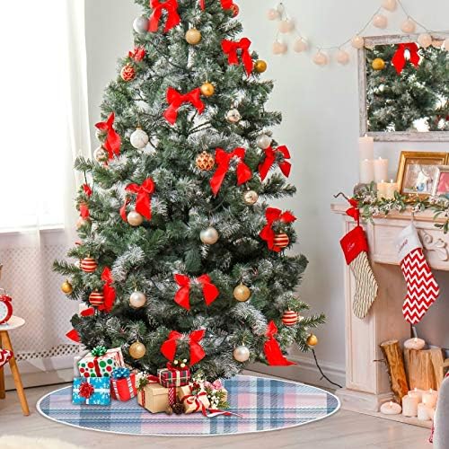 Декорация на Поли във формата на Коледно ALAZA, Украса Малка Мини-Поли във формата на коледно дърво 35,4 Инча с Шарките в
