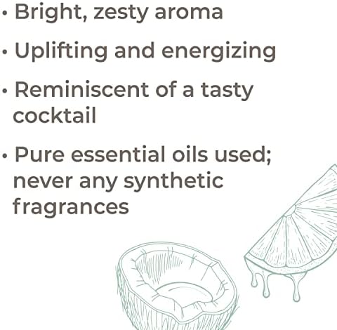 Растителна терапия Лайм в смес от етерични масла на кокосов орех 30 мл (1 унция) за разпространение на аромат в дома ви, автомобила