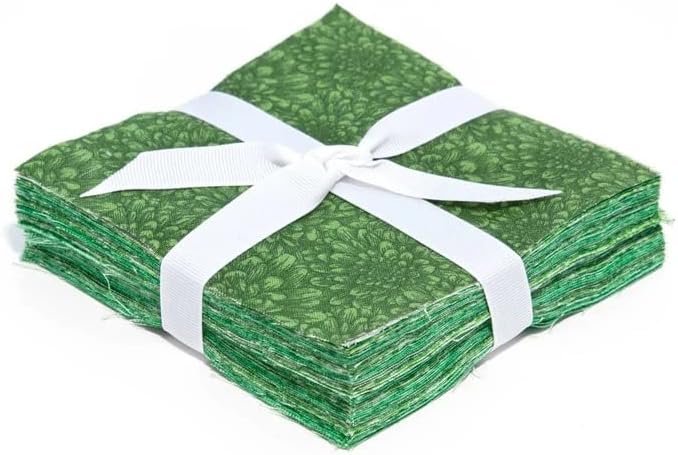 Комплект Сладко It ' s All Green Charm от 90 теми, предварително изсечен, 5 квадратчета, одеало от памучен плат, зелен тон в тон