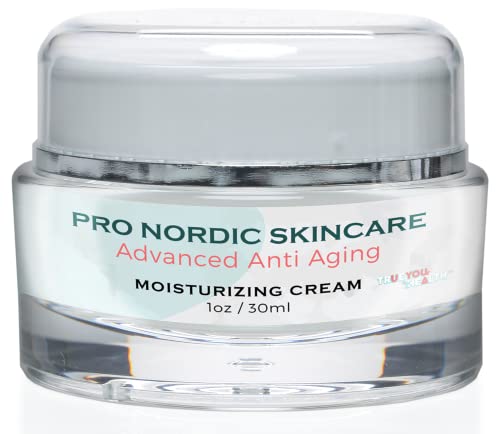 Pro Nordic Skincare Подобрен анти-стареене хидратиращ крем - Дневен и нощен формула за корекция на бръчки - Съдържа витамин С и А - Намалява