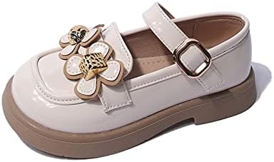 Обувки за момичета От кожа с Цветен Модел, Меки Обувки на Принцесата с кръгла пръсти, Обувки На равна подметка (За деца/Малки деца/Големите