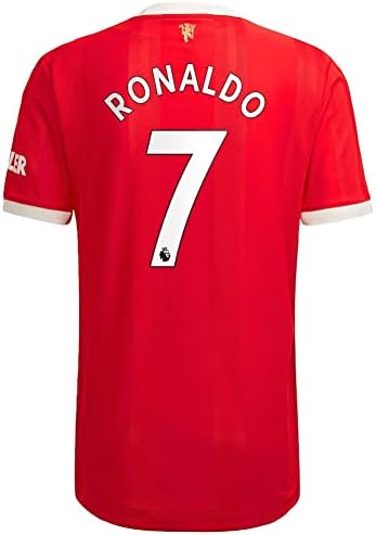 Роналдо 7 Мъжки майк Манчестър Юнайтед за домашно автентичен футбол 2021/22