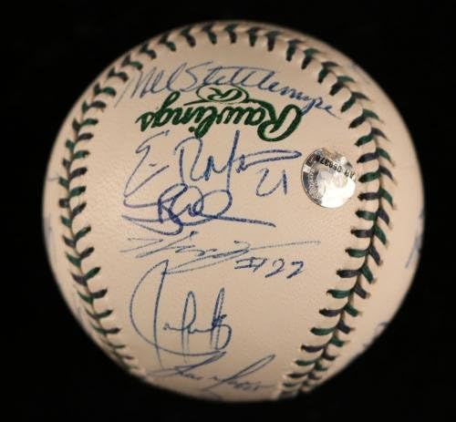 2001 Отбор на звездите Подписа на Бейзболен мач на звездите Дерек Джитър Арод 25 Sig PSA ДНК - Бейзболни топки С Автографи