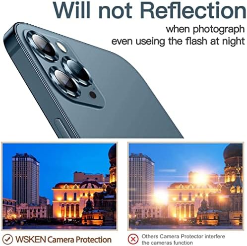 fonefunshop е Съвместим с iPhone на 12-Pro Max - Комплект от 3 Стъклени протектори за обектива на камерата Сребрист цвят