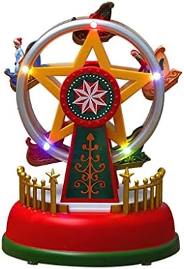 MXIAOXIA Коледна Музикална Ковчег със Светъл Интериор, Стаите в Празнични Музикални Декорация на Коледна Украса Подарък (Цвят: D)