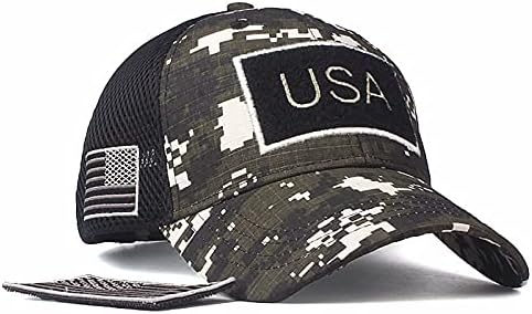 Бродирани флага на сащ потертая ретро промытая окото шапка за шофьор на камион, регулируем нисък профил бейзболна шапка с флага на САЩ