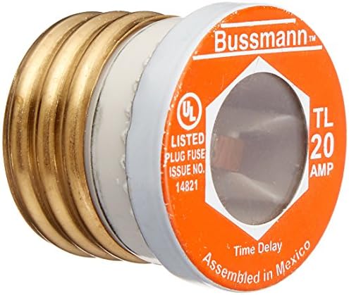 Bussmann BP/TL-20 с закъснение от 20 Ампера, Плавкий предпазител Edison Plug Base с товар, 125 В, е посочена в списъка на