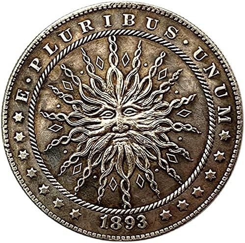 1893 Лутане Монета Корен На Слънцето Любима Сребърно Покритие Монета Възпоменателна Монета Биткоин Виртуална Монета Украса