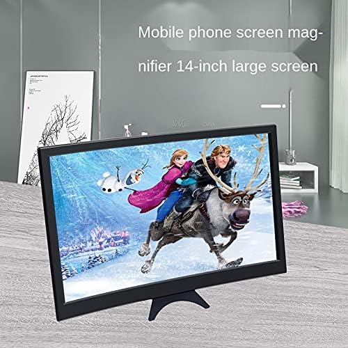 XJJZS Увеличително Стъкло за Мобилен Телефон с Прозрачен Извит Екран 14-Инчов Изогнутое Увеличително Стъкло Синя Акрилна Леща