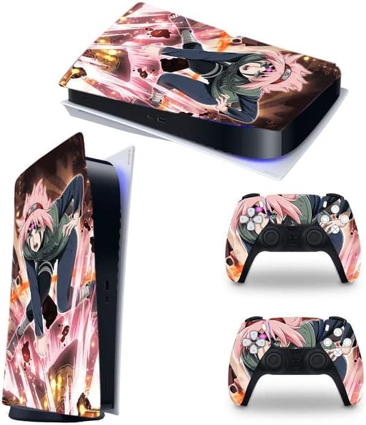 Battle Ninja-PS5 Skin Disc Edition Аксесоари за конзолата и контролера на седалките-накладки за версии диск на Playstation 5 (подходящи