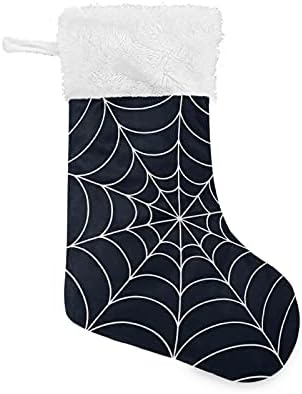 Коледни Чорапи с Паяк на Хелоуин, Големи Коледни Чорапи за Камината, Коледна Елха, Хол, Окачени Чорапи, Чорапи за Семейството,