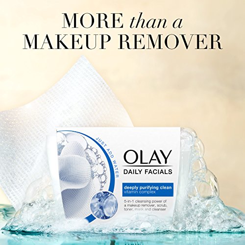 Салфетки Olay за ежедневно почистване на лицето в ванночке за дълбоко почистващо средство за отстраняване на грим, 33 карата