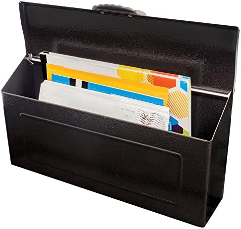 Пощенска кутия с размер 15,5 x 13.5 инча От метал Черен цвят За стенен монтаж
