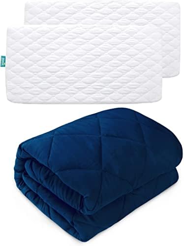 2 Опаковки Защитен матрак за легло Непромокаема и Чаршаф за Regalo My Cot Преносима Легло за Деца