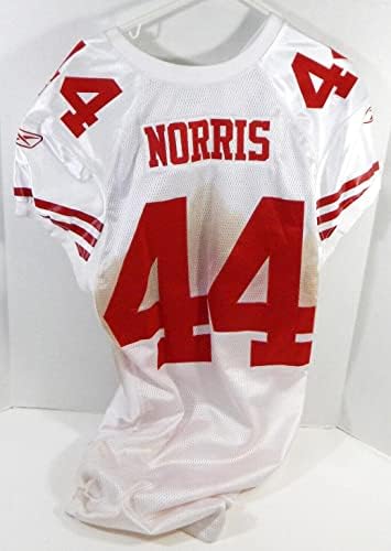 2011 Сан Франциско 49ерс Моран Норис 44 Публикувано в играта Бяла Риза 46 DP28503 - Използваните тениски за игри NFL без подпис