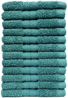 Памучни Кърпички за пране AKTI Premium, набор от 12 теми, 12x12 инча, 580 г, Здрав, Бързосъхнеща и добре Впитывающая Кърпа за дома,