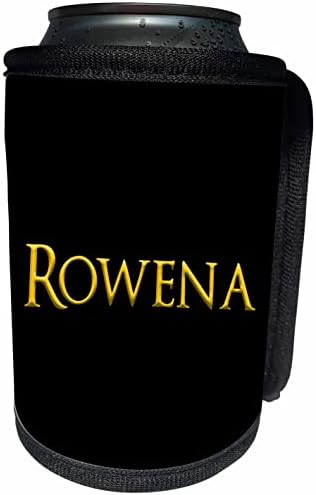 3дРоза Rowena красиво детско американско име за момиче. Свети жълт цвят. - Опаковки за бутилки-охладители (cc-364272-1)