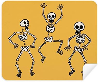 Прекрасен Хелоуин Скелети Плат За Почистване на Екрана за Пречистване на 2 елемента Замшевой Тъкан