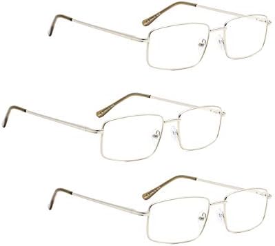 LUR 7 Опаковки очила за четене без рамки + 3 опаковки на метални очила за четене (общо 10 двойки ридеров + 4,00)