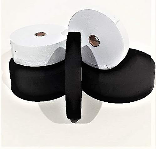 100 ярда 3 inch шивашката дъвка, вязаная дъвка (черно / бяло), 2 ролка 50 метра, направено в САЩ (черен)
