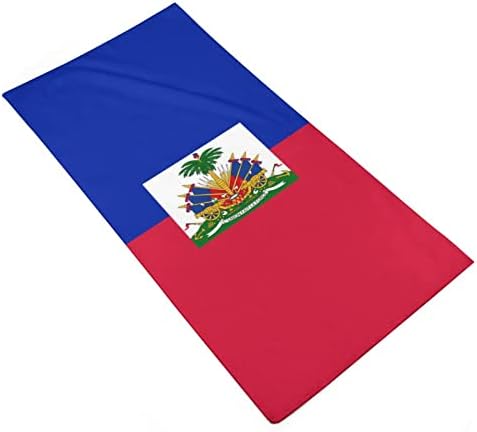Кърпи за ръце с Флага Хаити, Кърпа За Миене на Лице и Тяло, Мека Гъба с Приятен Принтом за Баня, Кухня, Хотел