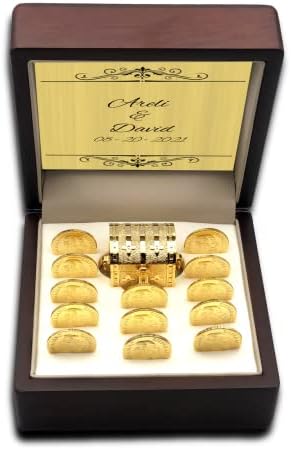 EHV Адаптивни Сватбени Монети Единство Arras de Boda с Декоративна Витрина, Кутия със Съкровища, Класически Сувенири За Церемонията,