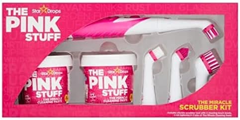 Stardrops - Розово нещо - Набор от чудо-чистач - 2 Бутилки Чудо-Почистването на паста с Електрически Скруббером и 4 дюзи за почистване