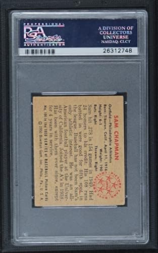 1950 Боуман 104 Сам Чапман Филаделфия Атлетикс (Бейзболна картичка) PSA PSA 4.50 Лека атлетика
