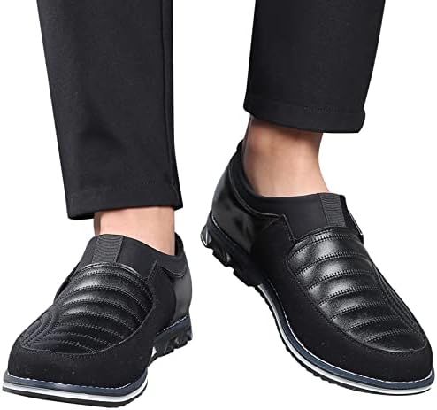 Мъжки Модел обувки-Oxfords, Модерен Стилен Мъжки Дишащи и Удобни Бизнес обувки с катарама-линия За Почивка, Однотонная Кожени обувки