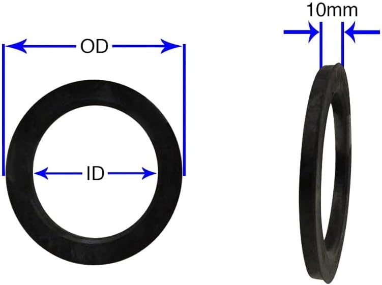 Джанти аксесоари Комплект от детайли от 4 Центрирующих пръстените на главината с 87,1 по 66,9 мм, Ступица на автомобила (ID): 66,90