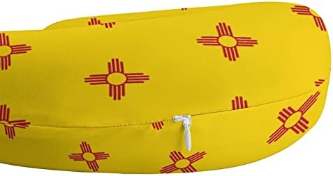 Флаг Ню Мексико Пътна Възглавница за Врата U-Образна Форма за Подкрепа на Главата и врата Възглавници От Пяна с Памет ефект