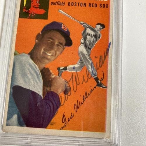 1954 Бейзболна картичка Topps Тед Уилямс 1 с Автограф на PSA DNA - Бейзболни картички с автограф