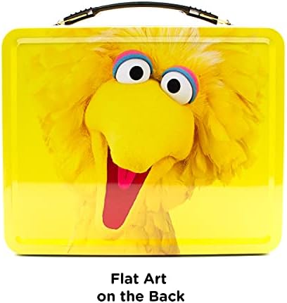 AQUARIUS Sesame Street Big Bird Fun Box - Здрава Лидице Кутия за съхранение с Пластмасова дръжка и Релефни предния капак - Официално
