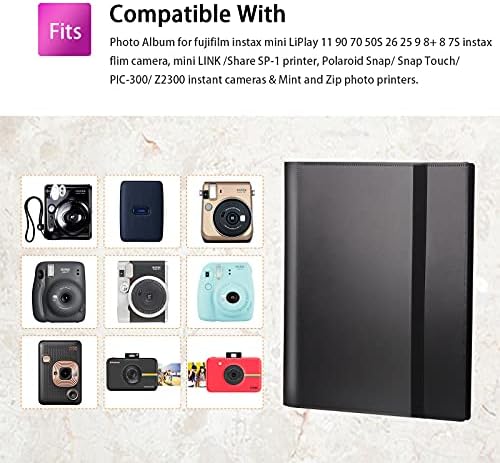Фотогалерията на Instax, Албум от 2 опаковки за мини-фотоапарат Fujifilm Instax, Камера за мигновени печат Polaroid Snap