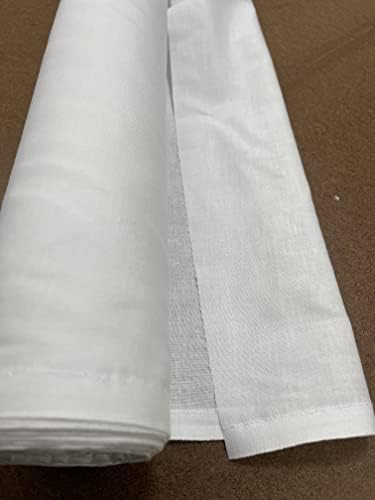 Бяла, бяла муслиновая плат от памук/текстил - драпирующая плат - двор (60 инча. Широк) (10 ярда)
