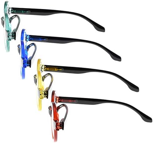 Eyekepper, 4 опаковане на кръгли очила за четене за жени, ретро очила за четене + 4,00