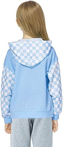 Deeorla/ Памучни Блузи с качулка за Малки Момчета и Момичета, Пуловери с дълги Ръкави, Блузи за по-Големите Деца от 5 до 15 години