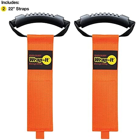 Удобни оберточные колани за съхранение - 22 инча (2 опаковки) Blaze Orange - Здрава каишка за носене с една кука и линия,