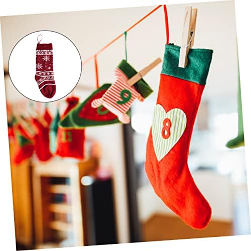 GALPADA 1 бр., Класически Чорапи с Шарени Снежинки, Камина Задължителни, вязаная Червена Чанта, Коледен Окачен на Отглеждане, Подарък