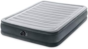 Надуваема легло Intex Comfort от плюш средна височина Dura-Beam с вътрешната електрическа помпа, Височина на леглото 13 инча,