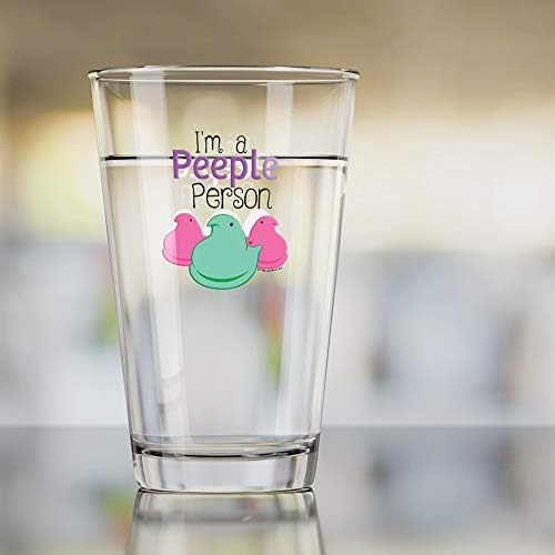 I ' M A Peeple Person - Пинтовый чаша Peeps на 16 унции, Закалено стъкло, С принтом и е идеален подарък за феновете | идеално