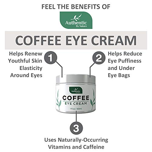 Крем за очи с кофеин Против стареене, Тъмни кръгове, Торбичките, Подпухналостта. Отлична лифтинг на кожата под очите + лице,