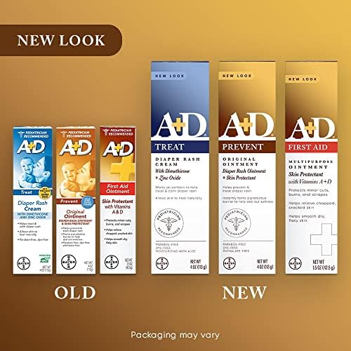 A & D A & D Крем от обриви и средство за защита на кожата Original, оригиналната 16 унции (опаковка от 4 броя)