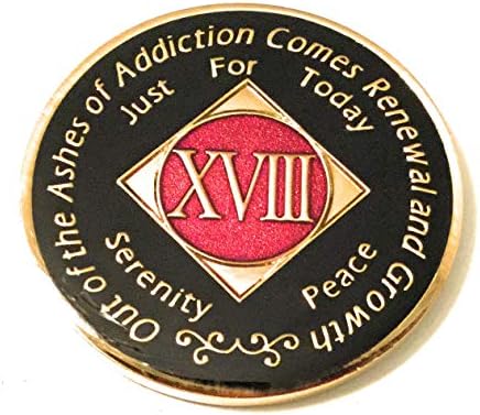 Черно-Червено Възстановяване на 18-годишна НС, Чисто, Медальон - Чип, Монета, монета на залога
