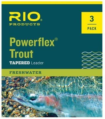 RIO Products Powerflex Trout 12ft Leader, риболов линия за улов на сладководна риба, 3 опаковки
