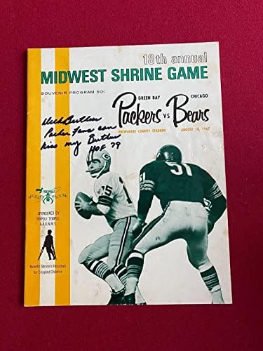 1967, Дик Буткус, с автограф (JSA), програма Свят на играта (РЯДКО) - Списания NFL с автограф