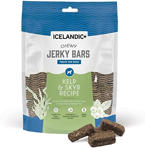 Исландски + Плюс за Дъвчене Барове с Вяленым месо от водорасли, Скайра и Боровинки, е Деликатес за кучета на 2,5 грама В опаковка