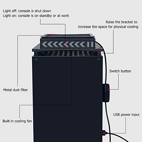 Охлаждащ вентилатор за Xbox Серия X с led подсветка DOBEWINGDELOU Система за Охлаждане на Горния вентилатор с Пылевым филтър