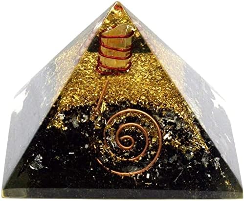 pvs търговци Черен Турмалин Оргоновая Пирамида Скъпоценен Камък Crystal Чакра Късмет Начало Декор Просперитет
